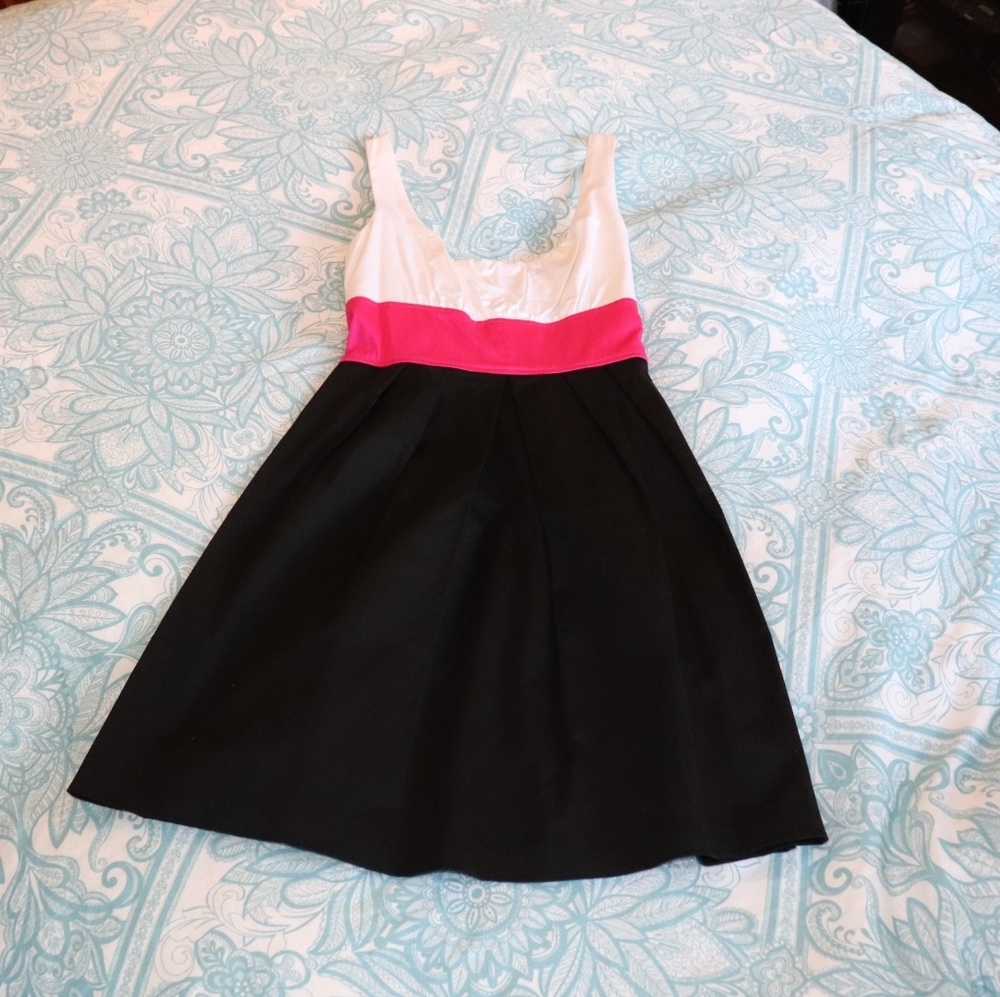 Beautiful Pink White and Black Dress